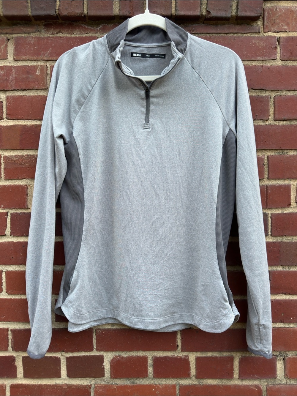 REI Co-op Quarter Zip Running/ Hiking Pullover Grey